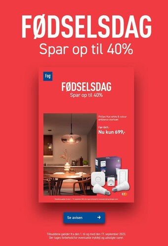 Fødselsdag - spar op til 40%