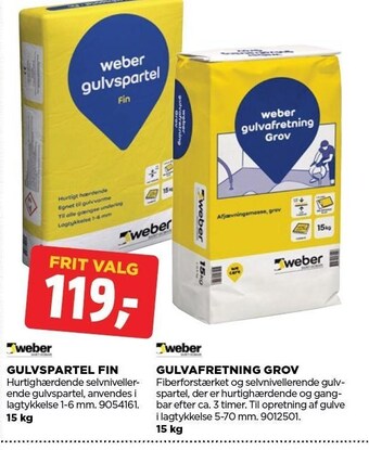 jem & fix Weber gulvspartel in el. gulvafretning grov tilbud