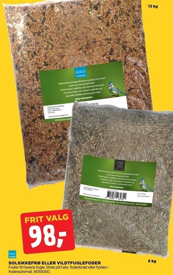 jem & fix Solsikkefrø eller vildtfuglefoder tilbud
