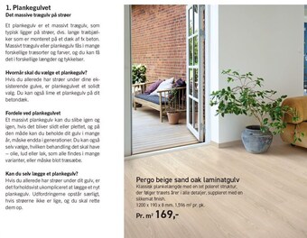 Johannes Fog Pergo beige sand oak laminatgulv tilbud