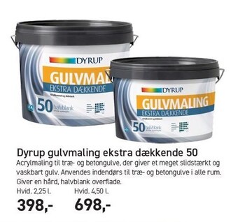 Johannes Fog Dyrup gulvmaling ekstra dækkende 50 tilbud