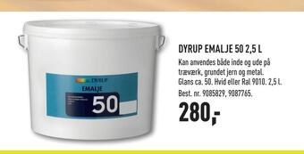 Johannes Fog Dyrup emalje 50 2,5 l tilbud