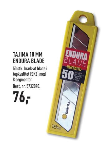 Johannes Fog Tajima 18 mm endura blade tilbud
