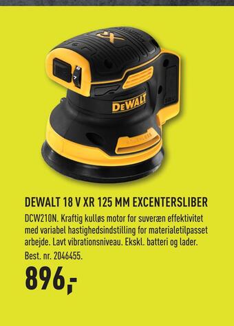 Dewalt 18 v xr 125 mm excentersliber