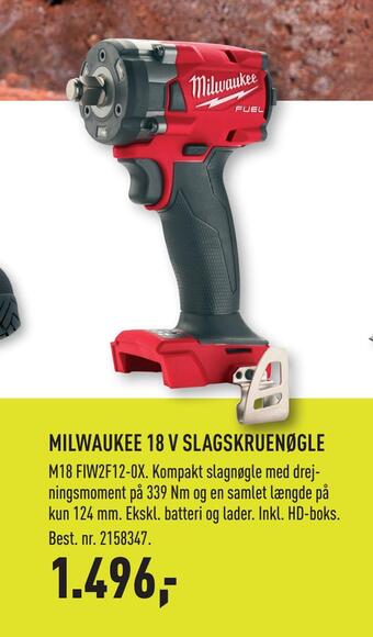 Johannes Fog Milwaukee 18 v slagskruenøgle tilbud
