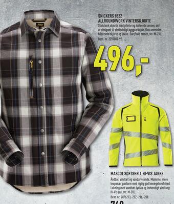 Snickers 8522 allroundwork vinterskjorte
