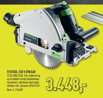 Johannes Fog Festool 230 v dyksav tilbud