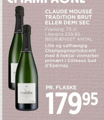 MENY Claude moussé champagne tilbud
