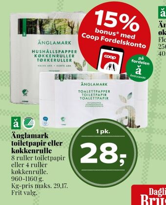 Dagli'Brugsen Änglamark toiletpapir tilbud