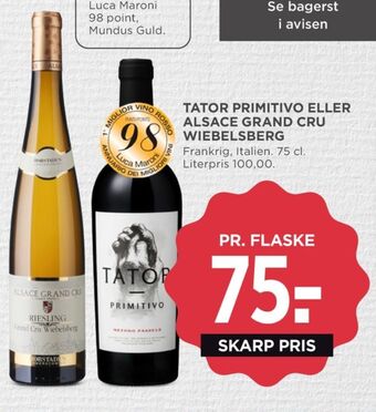 MENY Ukendt italiensk rødvin tilbud