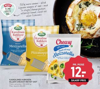 MENY Cheasy revet ost mozzarella tilbud