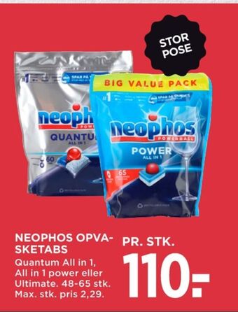 MENY Neophos maskinopvask-tabs tilbud
