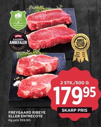 MENY Freygaard okseentrecotes tilbud