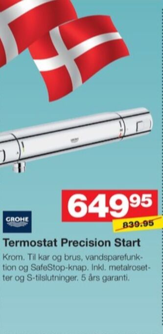 Bauhaus Grohe termostatarmatur tilbud