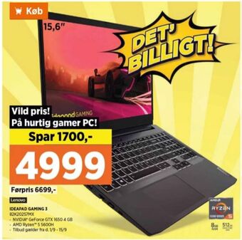 Power Lenovo bærbar pc tilbud