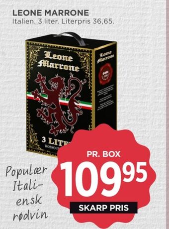 MENY Ukendt italiensk rødvin tilbud