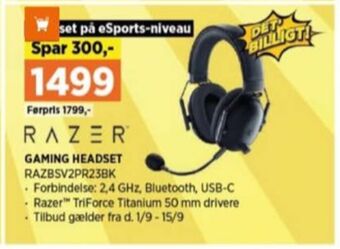 Power Razer headset tilbud