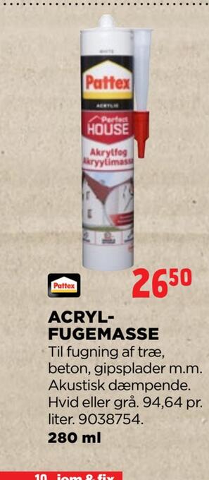 jem & fix Acryl­ fugemasse tilbud