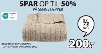 JYSK BALLBLOM SENGETÆPPE tilbud