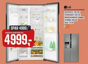 Skousen LG amerikanerskab GSL360ICEZ tilbud