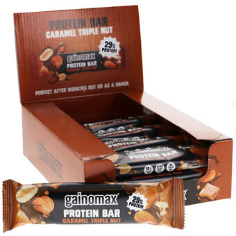 Gainomax - gainomax bar caramel tripple nut 15-pak