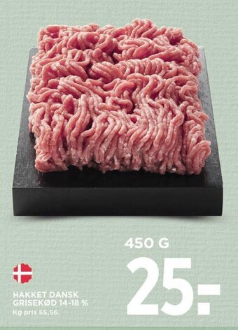 MENY HAKKET DANSK GRISEKØD 14-18% tilbud