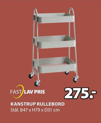 JYSK KANSTRUP RULLEBORD tilbud