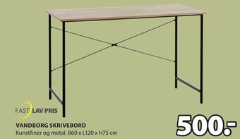 JYSK VANDBORG SKRIVEBORD tilbud