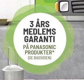 Panasonic Center 3 års medlemsgaranti tilbud
