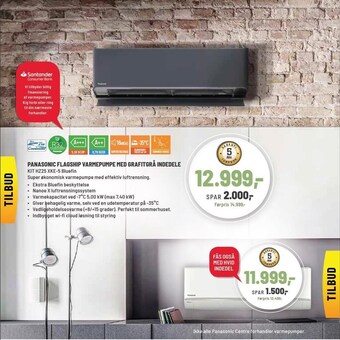 Panasonic Center Panasonic flagship varmepumpe med grafitgrå indedele tilbud