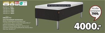 JYSK GOLD B30 MEMORY BOXMADRAS tilbud
