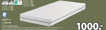JYSK PLUS S15 SPRINGMADRAS tilbud