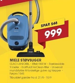 Punkt1 Miele støvsuger tilbud