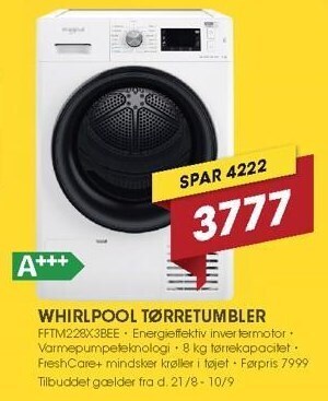 Punkt1 Whirlpool tørretumbler tilbud