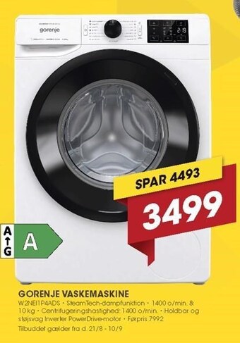 Punkt1 Gorenje vaskemaskine tilbud