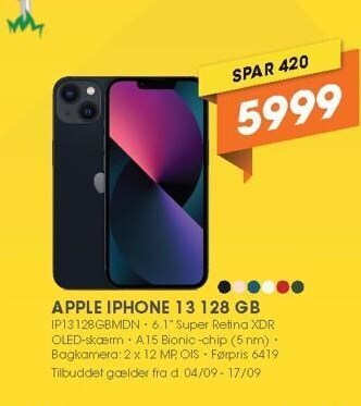 Expert Apple iphone 13 128 gb tilbud