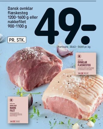 REMA 1000 Dansk ovnklar flæskesteg tilbud