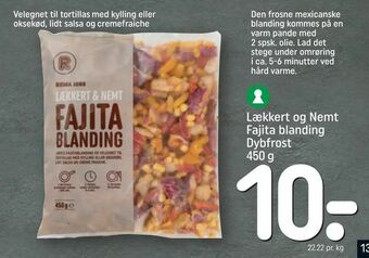 Lækkert og Nemt Fajita blanding Dybfrost