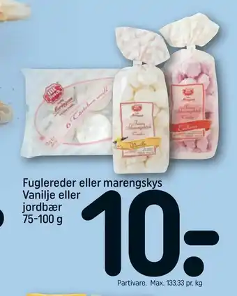 REMA 1000 Fuglereder eller marengskys Vanilje eller jordbær tilbud