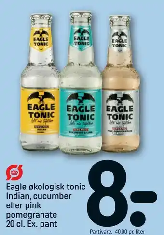 Eagle økologisk tonic Indian, cucumber eller pink pomegranate