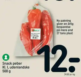 REMA 1000 Snack peber Kl. I, udenlandske tilbud