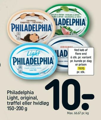 REMA 1000 Philadelphia Light, original, trøffel eller hvidløg tilbud
