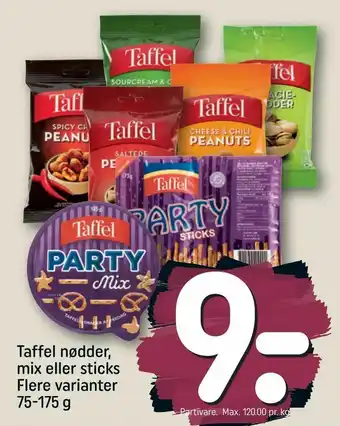 REMA 1000 Taffel nødder, mix eller sticks tilbud