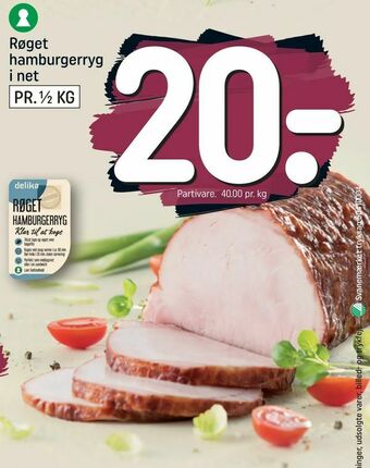 REMA 1000 Røget hamburgerryg i net tilbud
