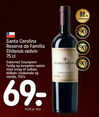 Santa Carolina Reserva de Familia Chilensk rødvin