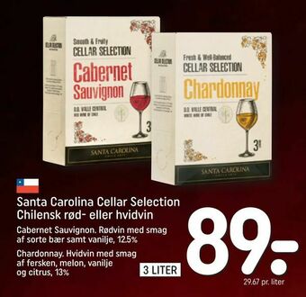 REMA 1000 Santa Carolina Cellar Selection Chilensk rød- eller hvidvin tilbud
