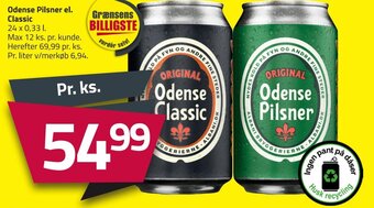 Fleggaard Odense Pilsner el. Classic tilbud
