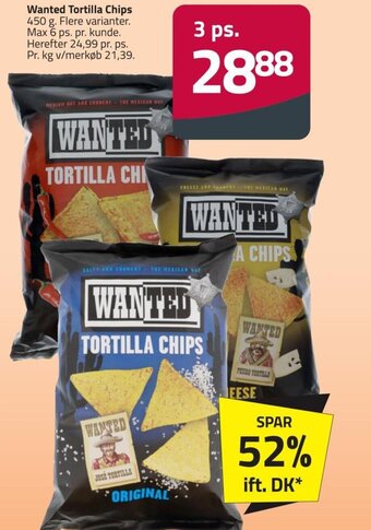 Fleggaard Wanted Tortilla Chips tilbud