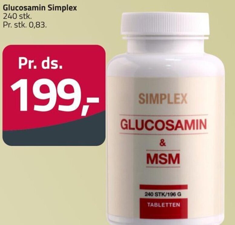 Glucosamin Simplex tilbud hos Fleggaard