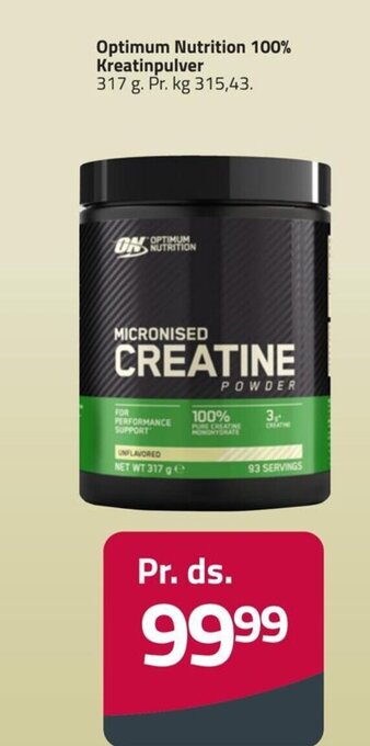 Fleggaard Optimum Nutrition 100% Kreatinpulver tilbud